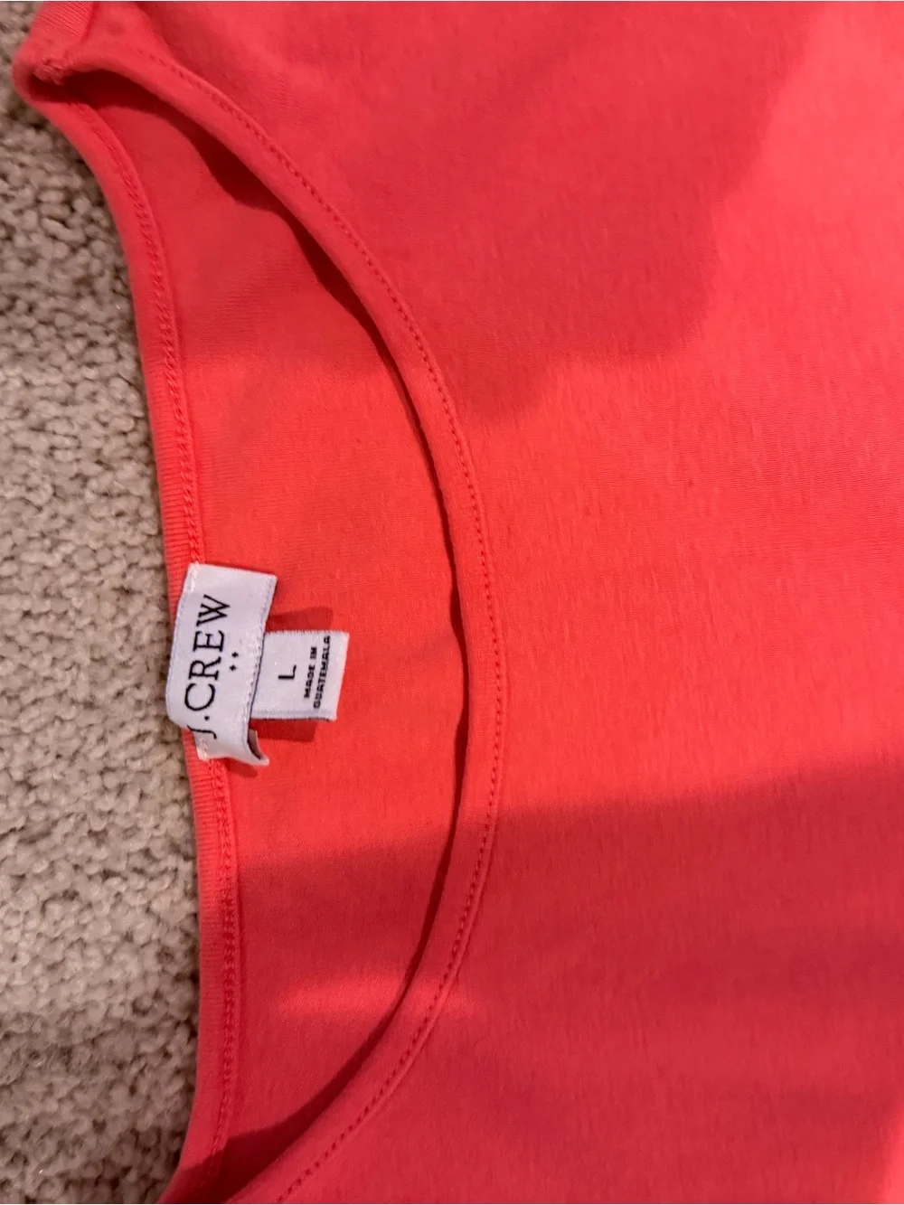 J. Crew Coral Scoop Neck Tank